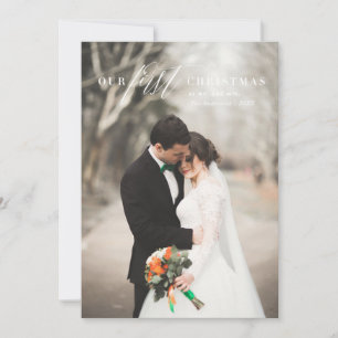 De Festividades Primeiro Natal Sr. cartão com fotos & Sra. Holida