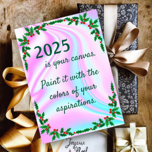 De Festividades Psychedelic Neon Luzes Natal Cartão