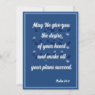 De Festividades Que Ele lhe dê o desejo do seu cartão Salm 20:4