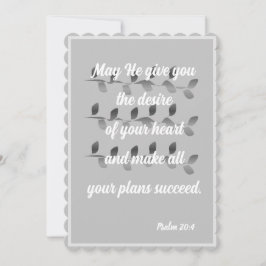 De Festividades Que Ele lhe dê o desejo do seu cartão Salm 20:4
