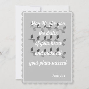 De Festividades Que Ele lhe dê o desejo do seu cartão Salm 20:4