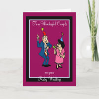 RUBY WEDDING ANIVERSARY GREETING CARTÃO