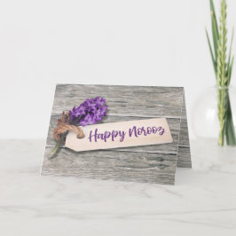 De Festividades Rustic Happy Noroz Hyacinth - Cartão Saudável