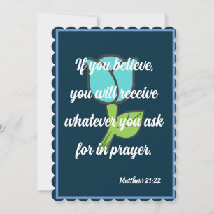De Festividades Se você acredita que receberá o cartão Matthew 21: