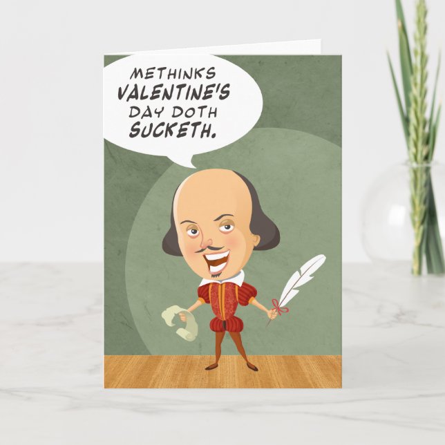 De Festividades Shakespeare não no cartão do amor (Frente)