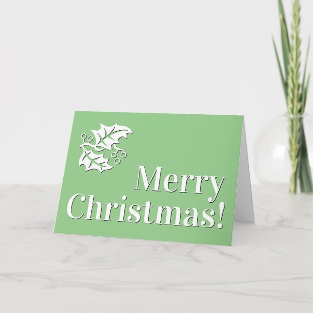 De Festividades Simples Vintage Inspirou "Feliz Natal!" Cartão (Frente)