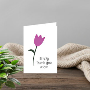 De Festividades Simplesmente Obrigado, Mamãe – Tulipa Roxa  Cartão