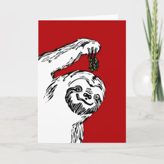 De Festividades Slothmas alegre!  É um cartão vazio. Para