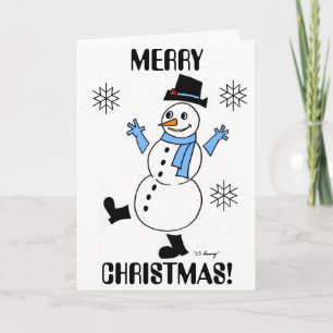 De Festividades Snowguy "FELIZ NATAL" & cartão do feliz ano novo