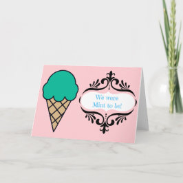 De Festividades Sorvete Nós fomos "hortelã" para ser cartão