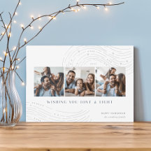 Starred Tidings | 3 Cartão Hanukkah para Colagem d