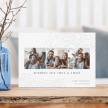 Starred Tidings | 3 Cartão Hanukkah para Colagem d