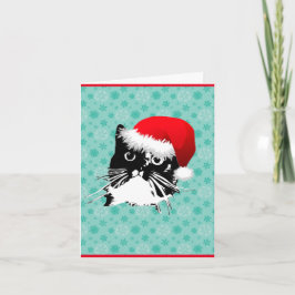 De Festividades Tenha Um Natal Frazzy! Cartão Cat