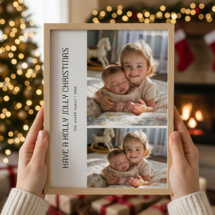 De Festividades Tenha um Natal Holly Jolly — Cartão bonito e famil