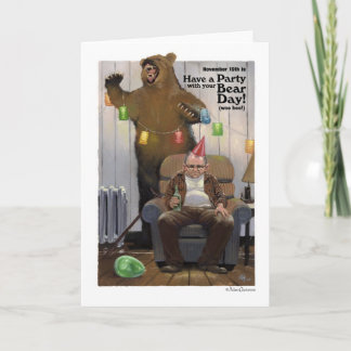 De Festividades Tenha um partido com seu cartão do dia do urso