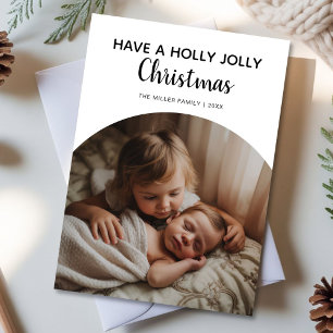 De Festividades Tenham um cartão da família Holly Jolly Christmas 