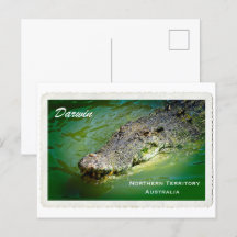 Território Norte Darwin - Cartão postal Crocodilo