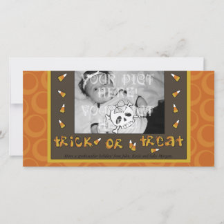 De Festividades Trick ou Tratar Cartão com fotos