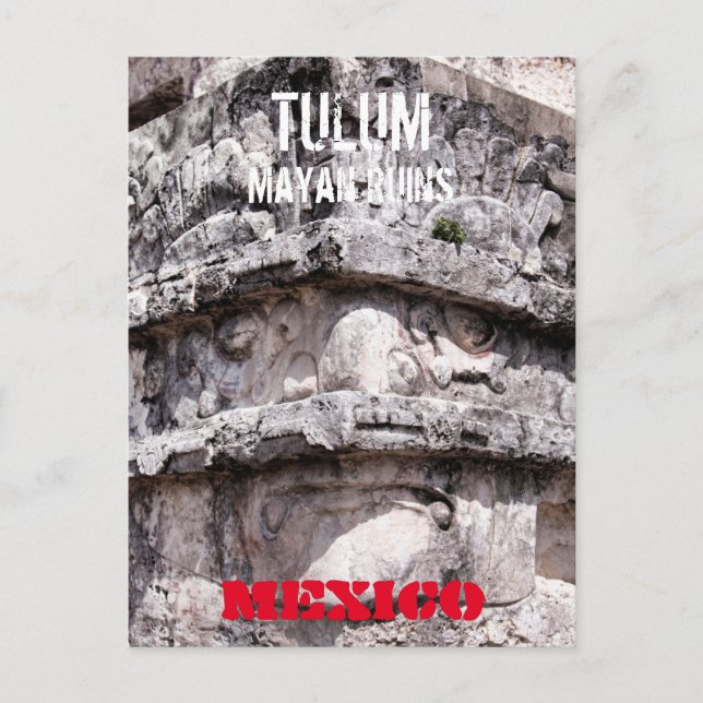 De Festividades Tulum Mayan Temple México Cartão postal (Frente)
