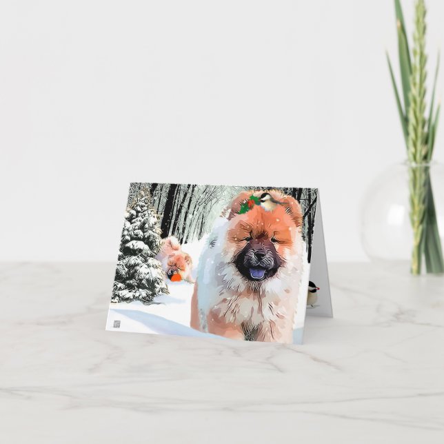 De Festividades Um cartão do feriado da comida do DIA da NEVE (Frente)