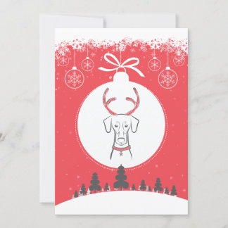 De Festividades Vermelho natural do Doberman do cartão do feriado