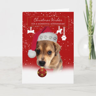 De Festividades veterinário natal deseja receber cartão com c
