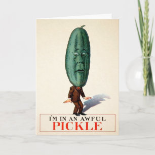 De Festividades Vintage Pickle Cartão Personalizável