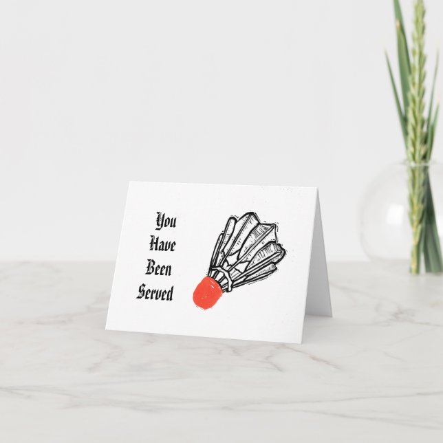 De Festividades Você Foi Servido Com Cartão Shuttlecock (Frente)