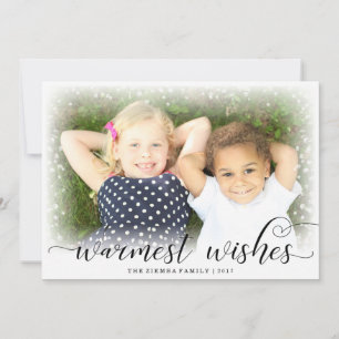 De Festividades Warm Wish Snow Natal Holiday Cartão com fotos