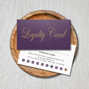De Fidelidade Cartão Dourado da lealdade do falso roxo chique