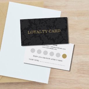 De Fidelidade Cartão Dourado da lealdade do laço preto elegant