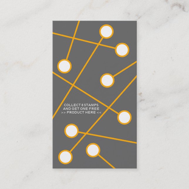 De Fidelidade cartão freqüente alaranjado do comprador da (Frente)