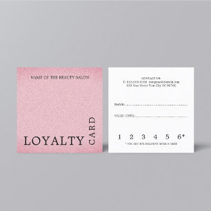 De Fidelidade Cartão moderno da lealdade da beleza do rosa da
