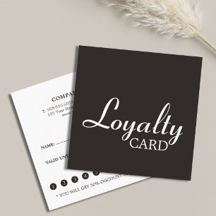 De Fidelidade Cartão preto e branco elegante da lealdade da
