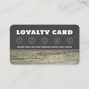 De Fidelidade Cartão Rustic Cracking Wood Loyalty