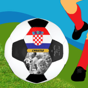 De Futebol Croácia Personalizada, Bandeira, Bola Fotográfica