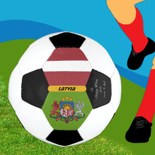 De Futebol Letônia Personalizada, Bandeira, Bola Fotográfica