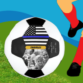 De Futebol Linha Azul Personalizada, Polícia, Bola Fotográfic