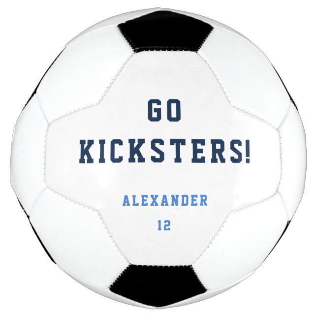 De Futebol Rapaz Adolescente Esportivo Equipe Azul Bola Simpl (Frente)