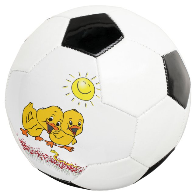 De Futebol Soccer Bola Amarelo Pintinho Sol (Três quartos)