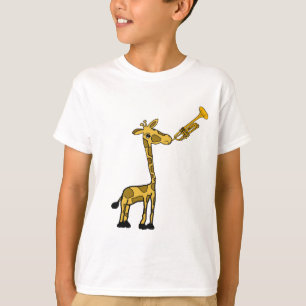 DE- Girafa Jogando Camisa de Trompete
