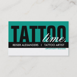 De Horário cartão da nomeação do tempo do tatuagem
