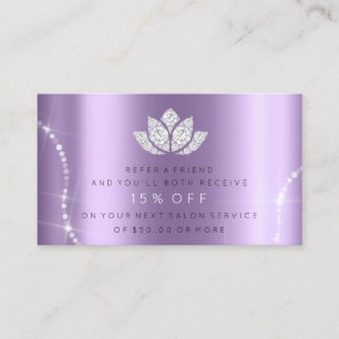 De Indicação Lavanda violeta Lotus Sparkly do cartão da