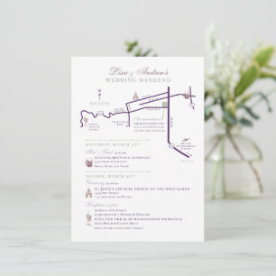 De Informações 4,5" x 6,25" Cartão com Mapa Personalizado para LI
