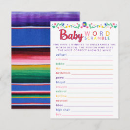 De Informações Cartão Colorido do Jogo Fiesta Baby Word Scramble