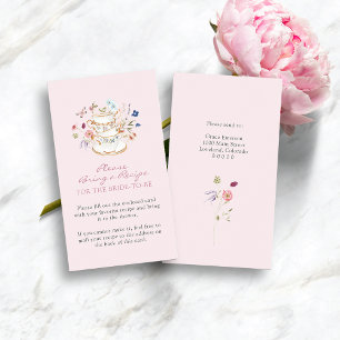 De Informações Cartão com Flor Silvestre Rosa