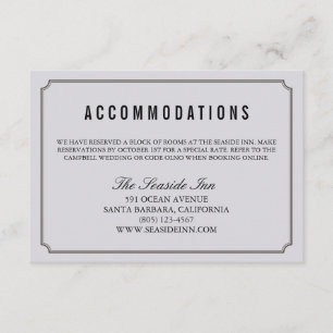 De Informações Cartão elegante moderno do alojamento em hotel do