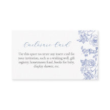 Cartão Floral Azul Personalizado Something Blue