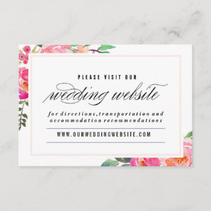 De Informações Cartão floral boémio do Web site do casamento