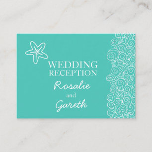 De Informações Cartão informativo do casamento estrelas-do-mar az